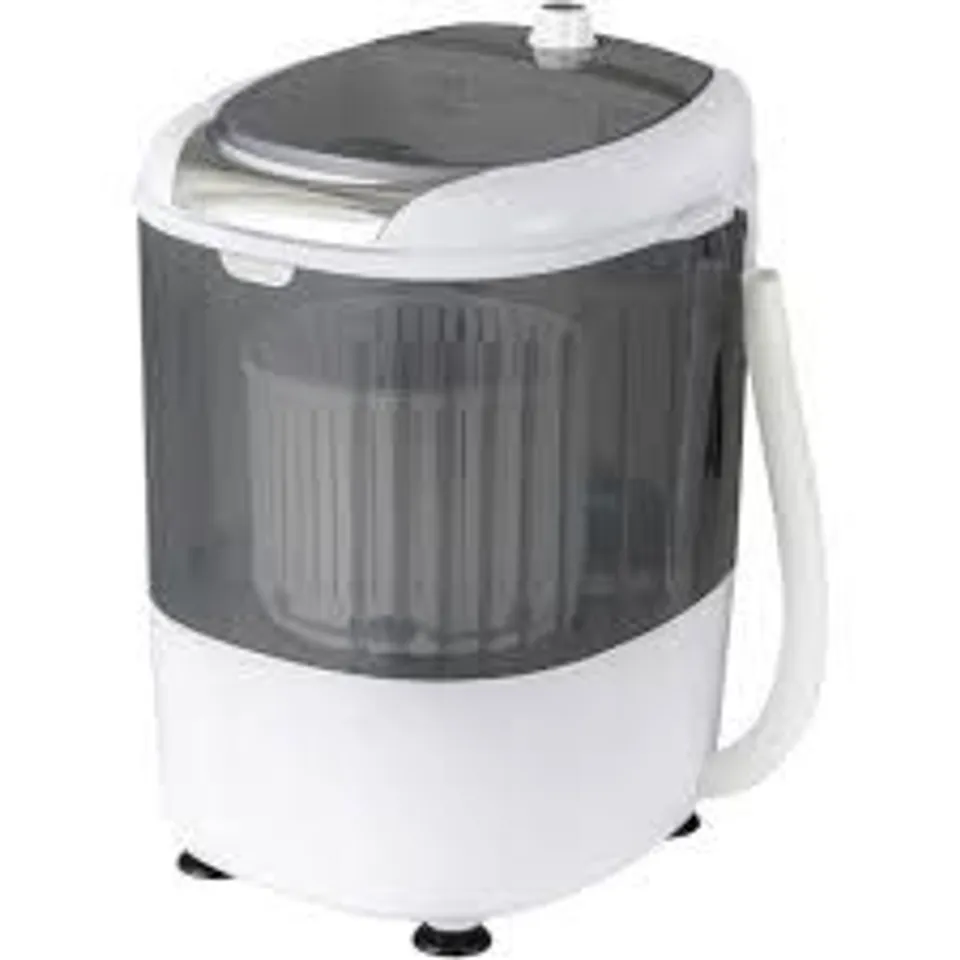 BOXED COSTWAY 2.5 KG CAPACITY PORTABLE MINI WASHING MACHINE WITH SPIN TUB AND DRAIN HOSE-BLACK