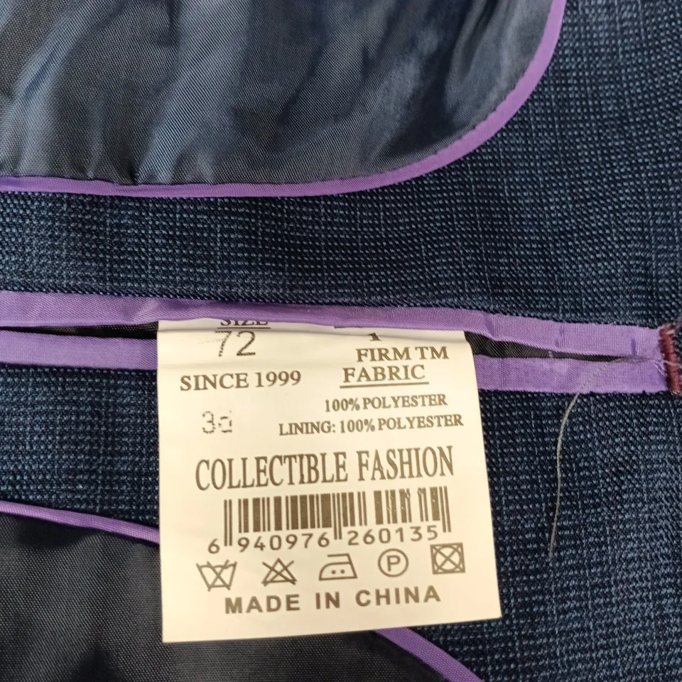 CINDA NAVY MEN'S BLAZER – SIZE 72, 2‑BUTTON POLYESTER