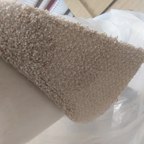 ROLL OF QUALITY NATURAL IMPRESSIONS GOLDEN HUSK CARPET - APPROXIMATELY 3 x 5m