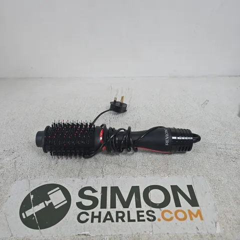 REVLON HAIR STYLING BRUSH – BLACK/RED, WITH POWER CORD