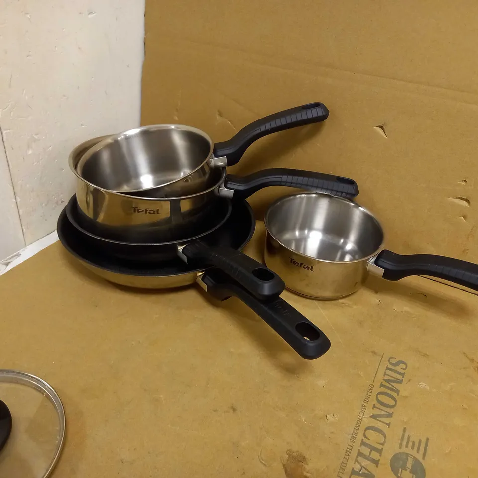 TEFAL COMFORT MAX STAINLESS STEEL POTS AND PANS INDUCTION SET