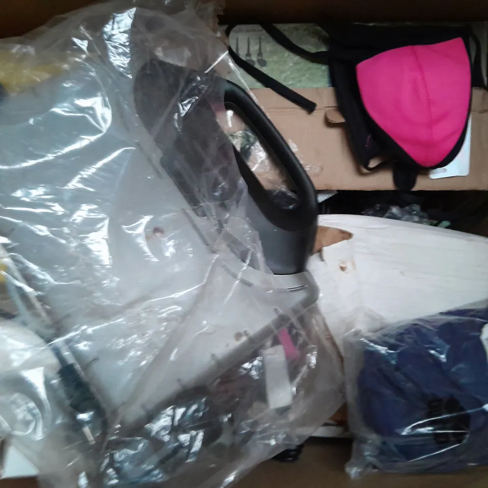 BOX OF APPROXIMATELY 10 ASSORTED HOUSEHOLD ITEMS TO INCLUDE SPEEDPHONE 52, ETC - COLLECTION ONLY