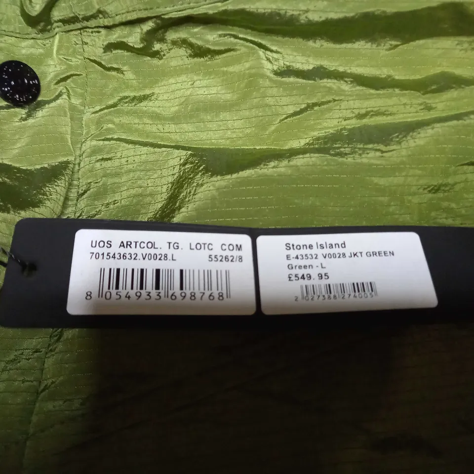 STONE ISLAND NYLON GREEN JACKET SIZE L