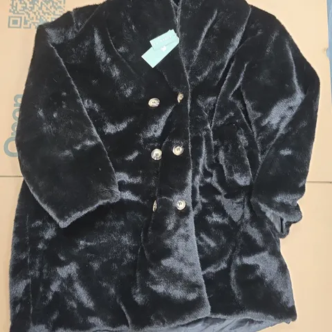 LA MAREY PATTERNED COAT BLACK - L/XL