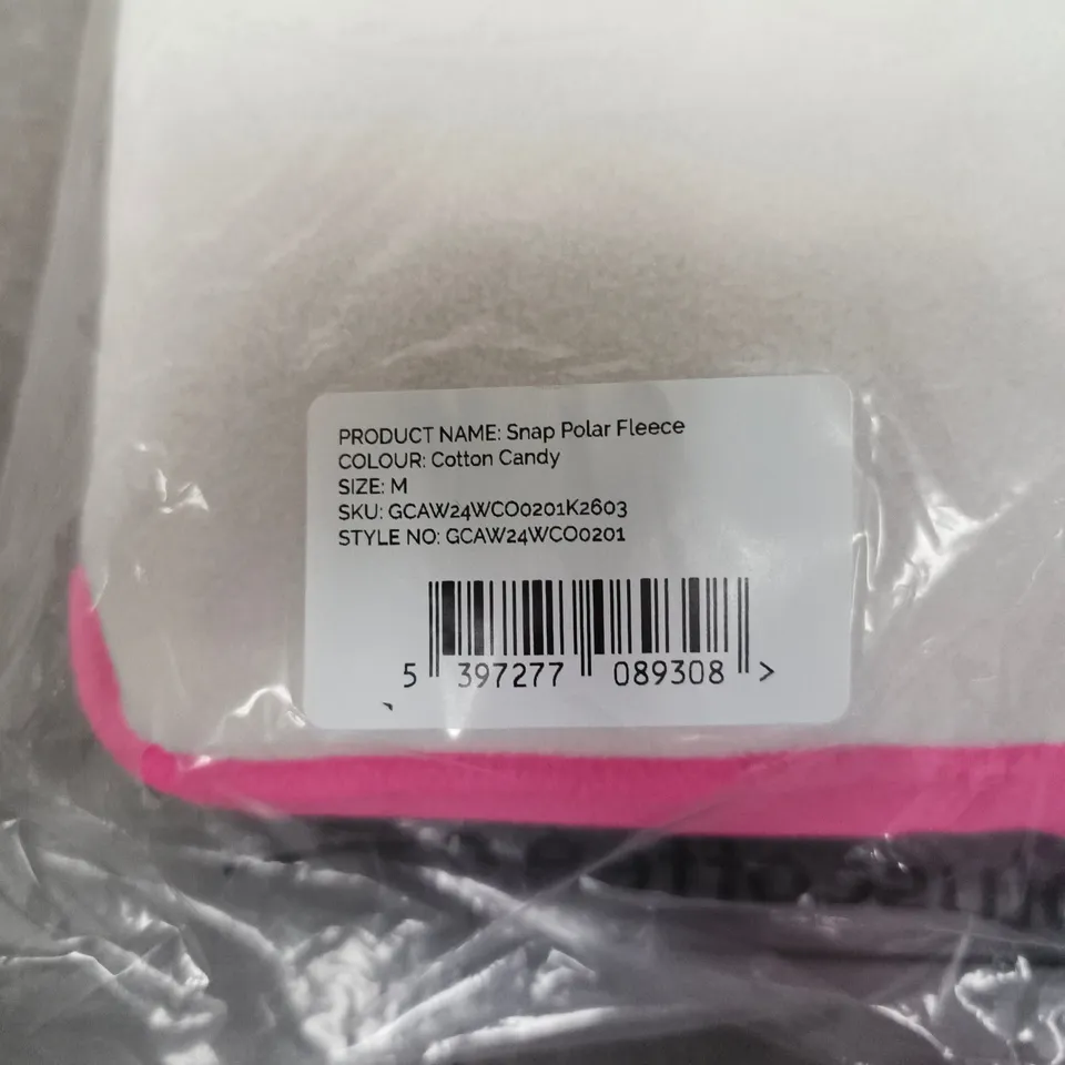 GYM+ COFFEE SNAP POLAR FLEECE – COTTON CANDY, SIZE M