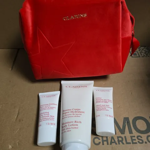 CLARINS BODY CARE ESSENTIALS BEAUTY GIFT SET 