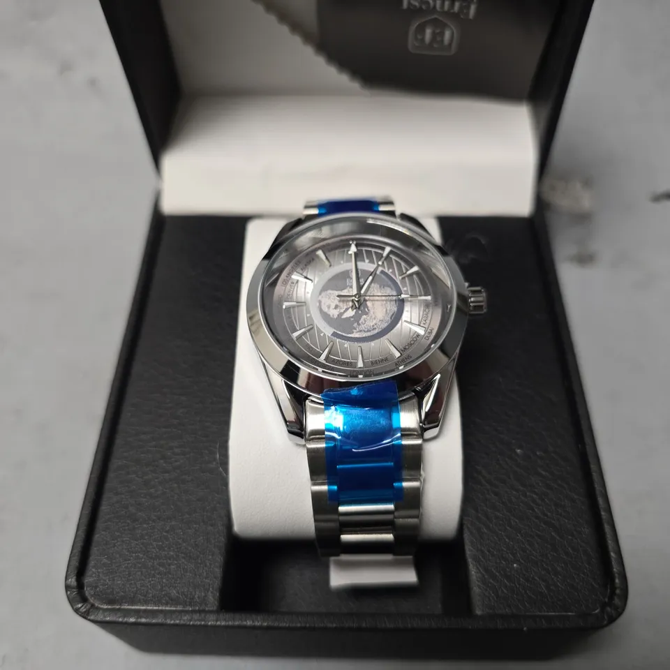 ERNEST FERDINAND WATCH – GLOBAL DIAL – STAINLESS STEEL STRAP – 3ATM WATER RESISTANT - GIFT BOX 