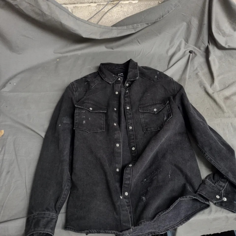 ZARA DENIM SHIRT JACKET – RELAXED FIT, XL (EU XL/US XL, MEX 44)