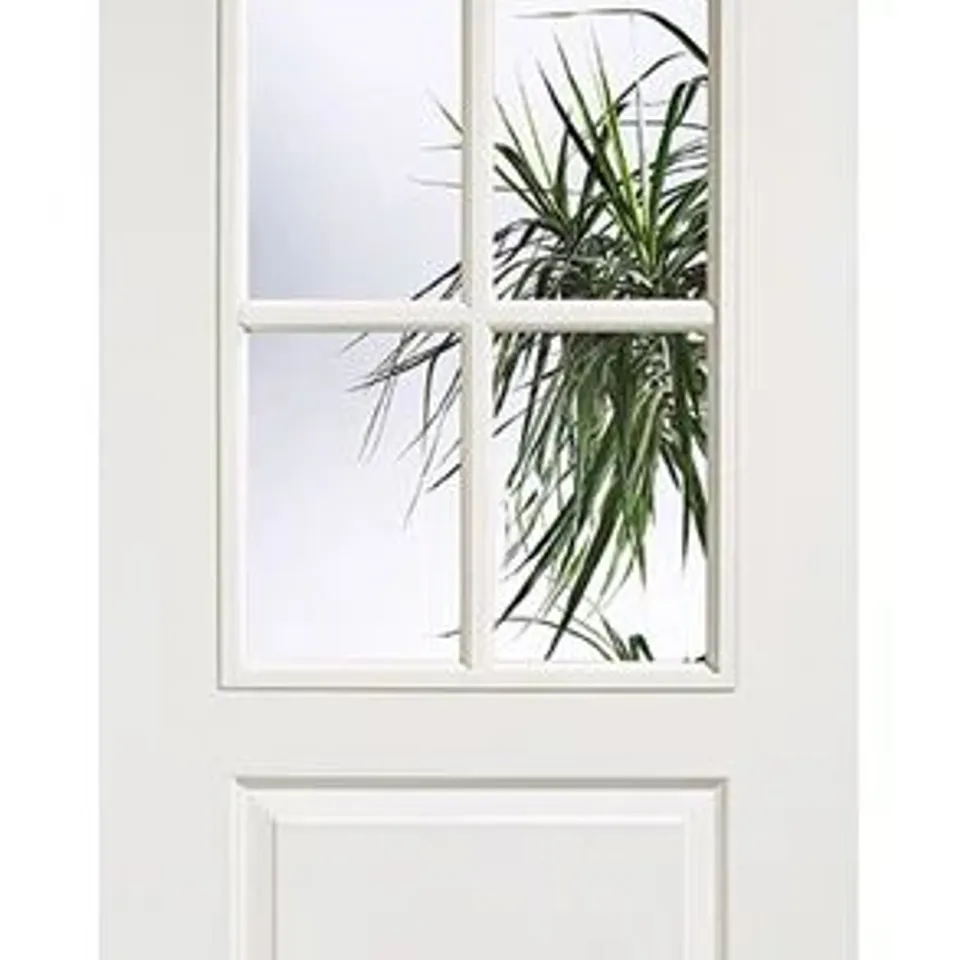 BOXED TEXTURED CLASSICAL 6L GLAZED WHITE INTERNAL DOOR (1 BOX)