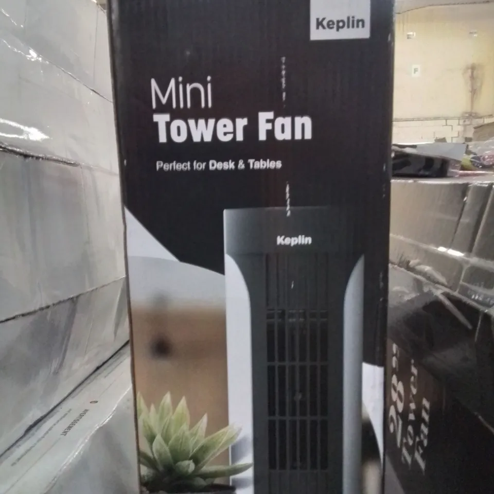 BOXED KEPLIN MINI TOWER FAN -WHITE-