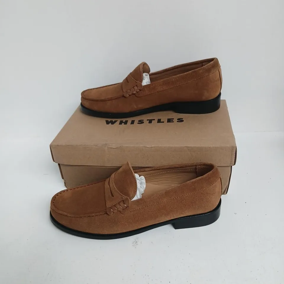 WHISTLES MANNY SUEDE LOAFER – BROWN, UK7 (EU40, US9)