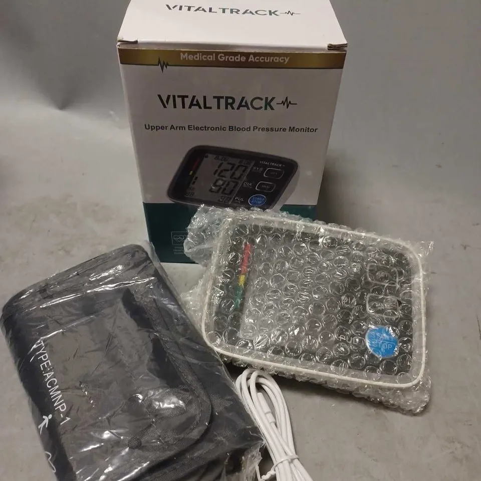 BOXED VITALTRACK UPPER ARM ELECTRONIC BLOOD PRESSURE MONITOR 