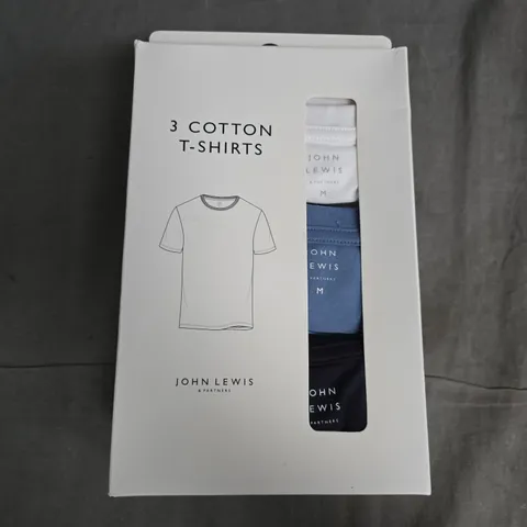 BOXED JOHN LEWIS 3PCK OF T-SHIRTS - MEDIUM