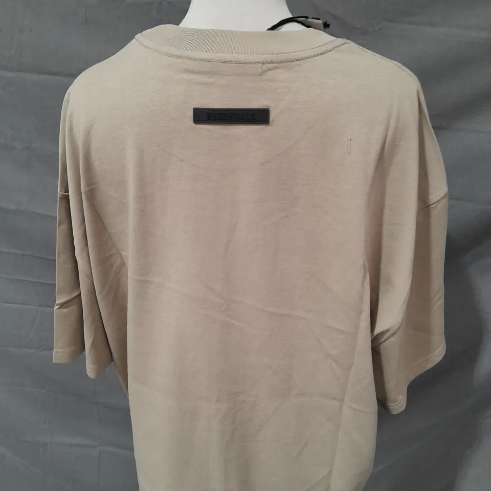 ESSENTAILS FEAR OF GOD BEIGE T-SHIRT - MEDIUM