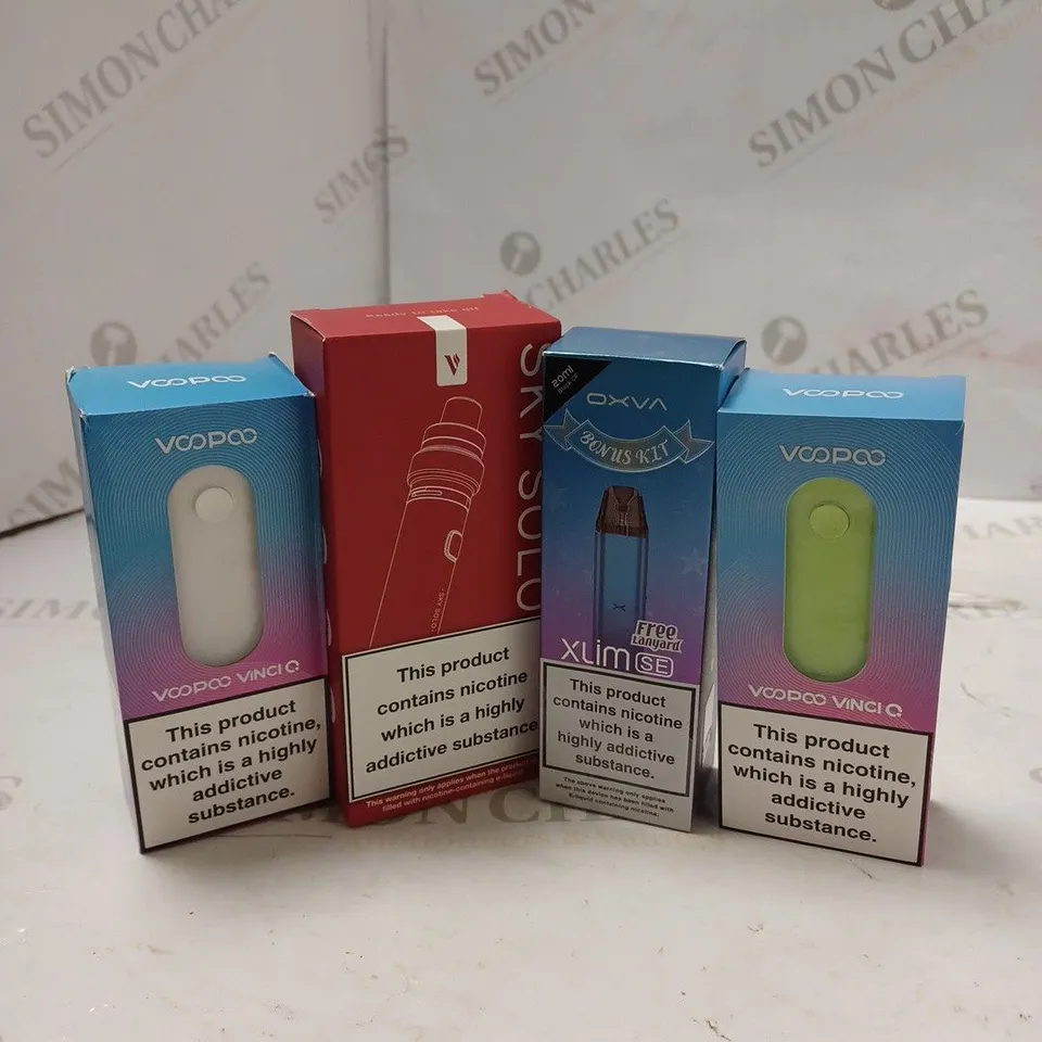 BOX OF APPROX 10 ITEMS TO INCLUDE VOOPOO VINCI Q, OXVA XLIM SE, VAPORESSO SKY SOLO.