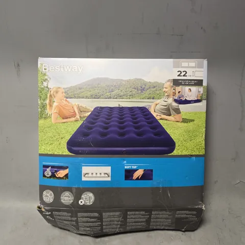 BESTWAY SOFT TOP AIR MATRESS - 1.91M X 1.37M X 22CM