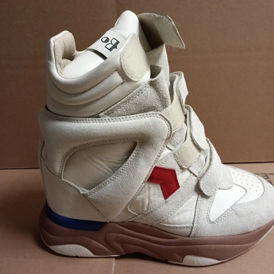 ISABEL MARANT WHITE HIGH-TOP SNEAKERS UK 7