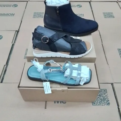 PALLET OF BRAND NEW WOMENS QUALITY DESIGNER SHOES APPROXIMATELY 90 TO INCLUDE; JD WILLIAMS BOOTS, SANDALS, FLIP FLOPS ETC