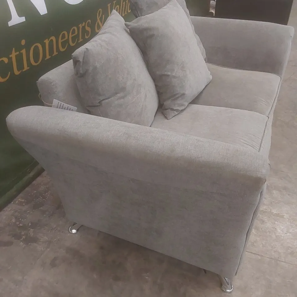 DESIGNER 2 SEATER FABRIC UPHOLSTERED SOFA  