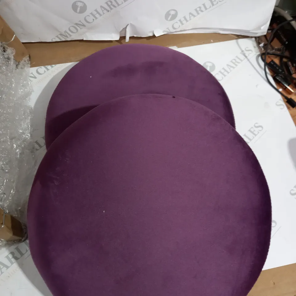 BUNDLE BERRY BY AMANDA HOLDEN SET OF 2 VELVET TOP BARSTOOLS