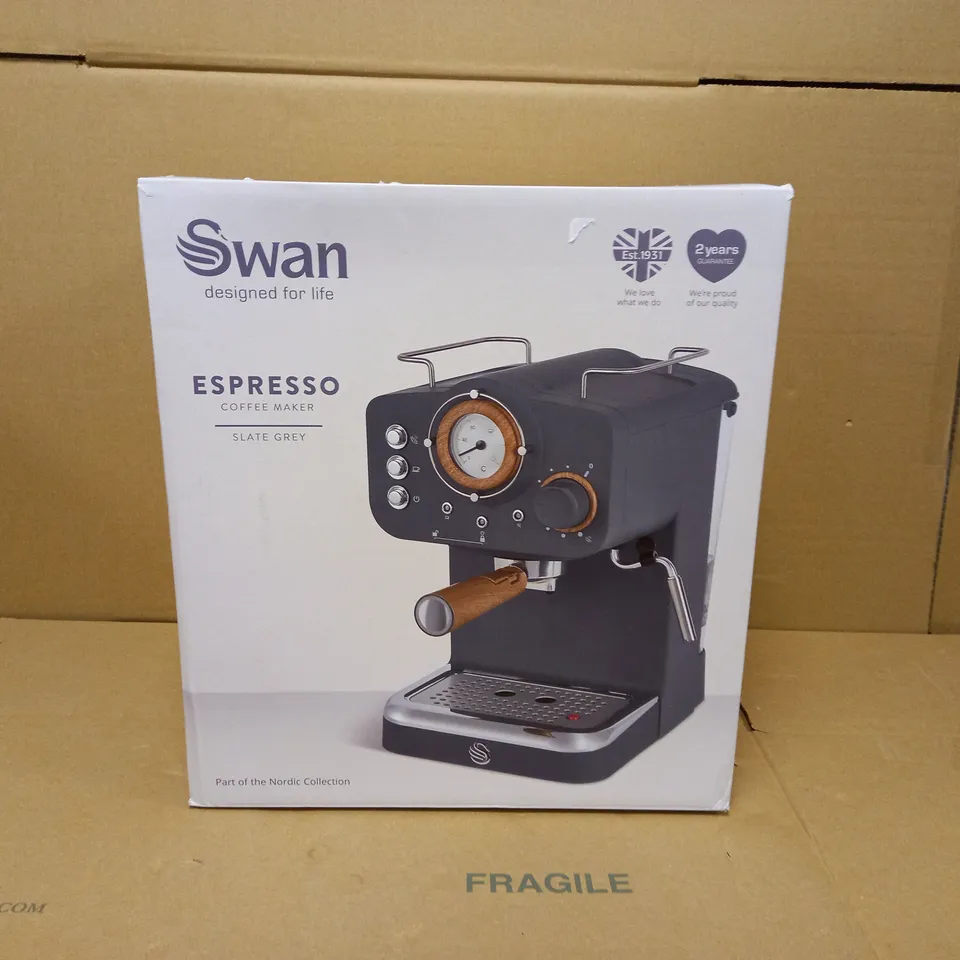 SWAN ESPRESSO COFFEE MAKER - GREY