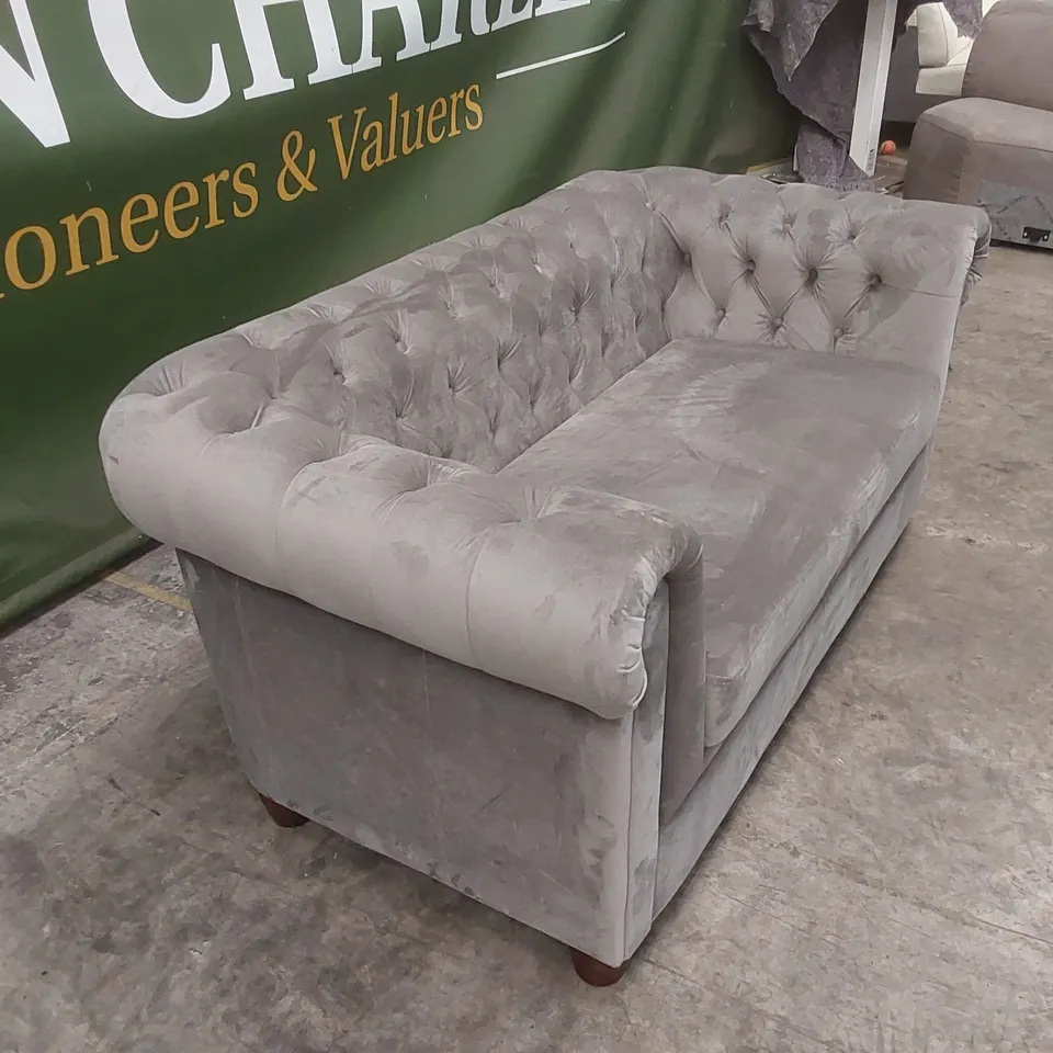 CHESTER FABRIC 2 SEATER SOFA - GREY  RRP £699