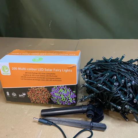200 MULTI-COLOUR LED SOLAR FAIRY LIGHTS