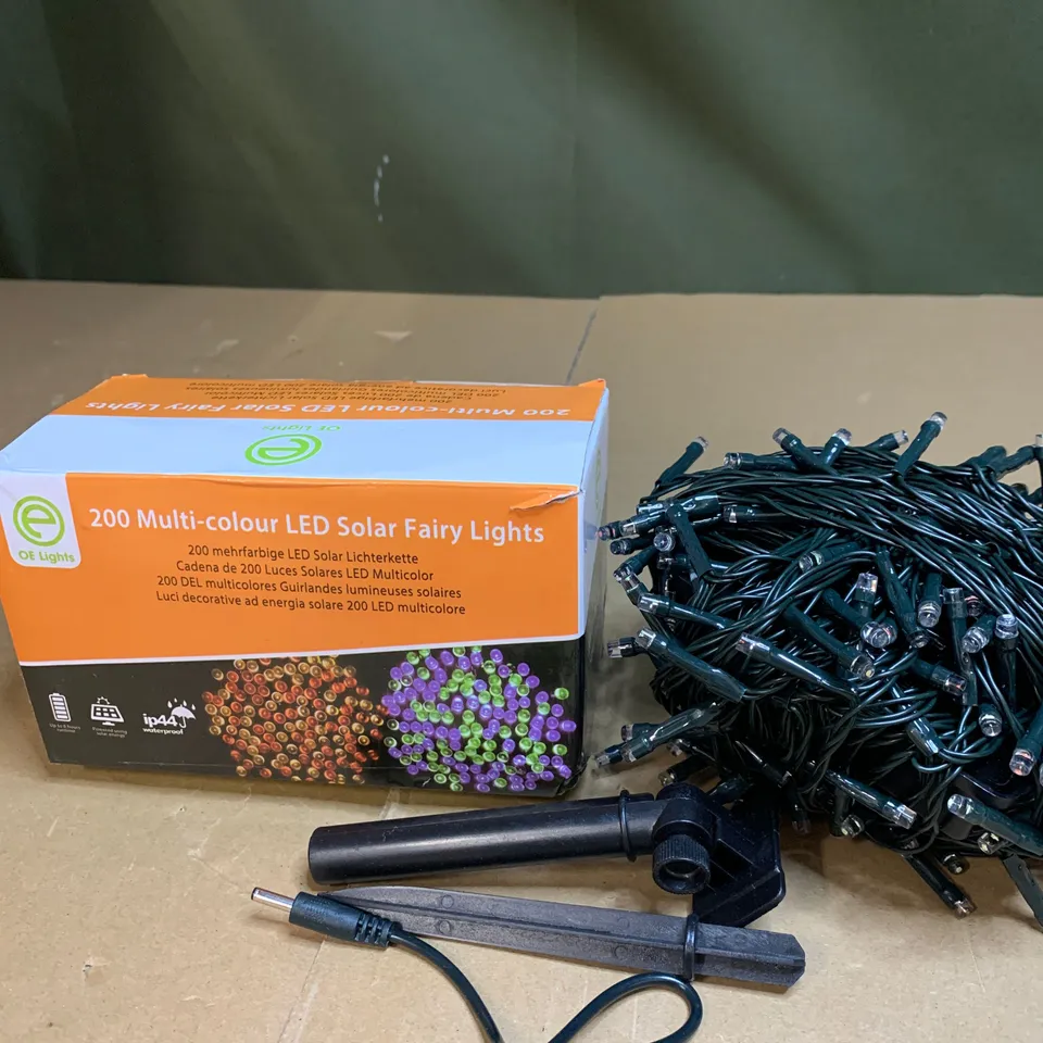 200 MULTI-COLOUR LED SOLAR FAIRY LIGHTS
