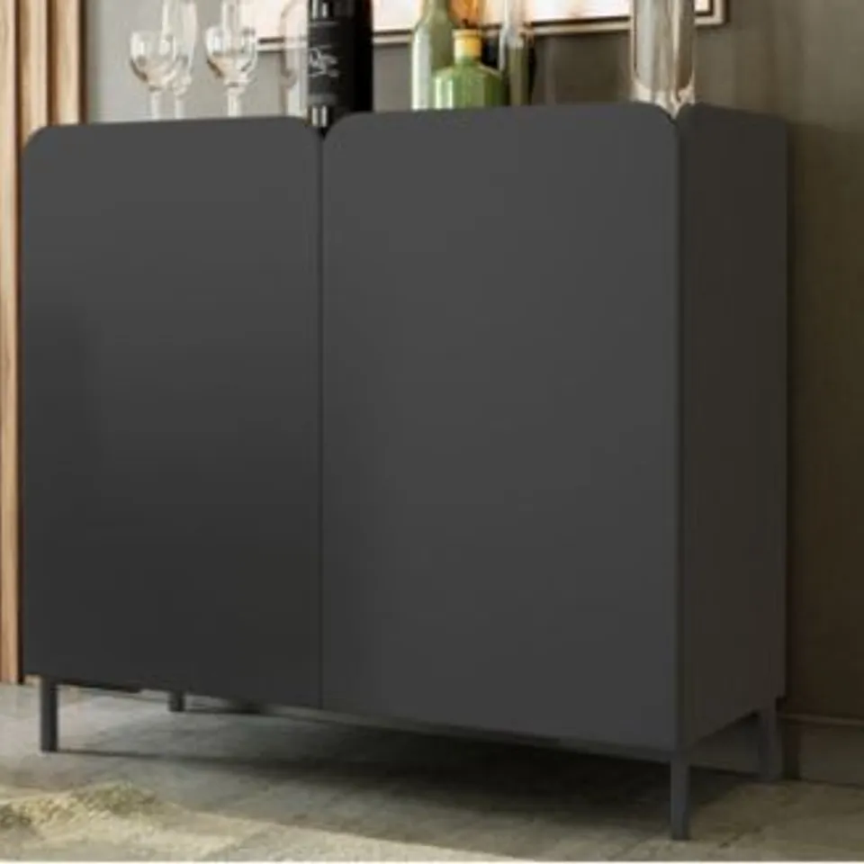 BRAND NEW BOXED ALBANY BLACK MODERN SIDEBOARD