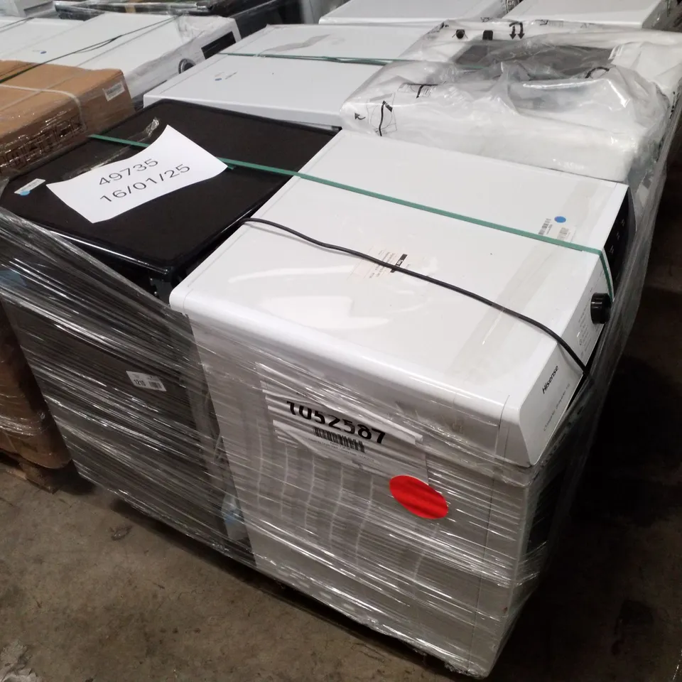 PALLET OF APPROXIMATELY 4 UNPROCESSED RAW RETURN WHITE GOODS TO INCLUDE;