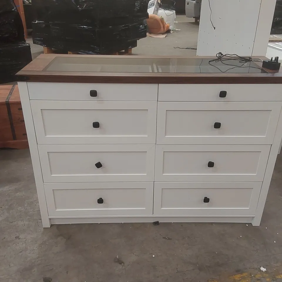 DESIGNER 4-DRAWER CABINET WITH CHARGING STATION