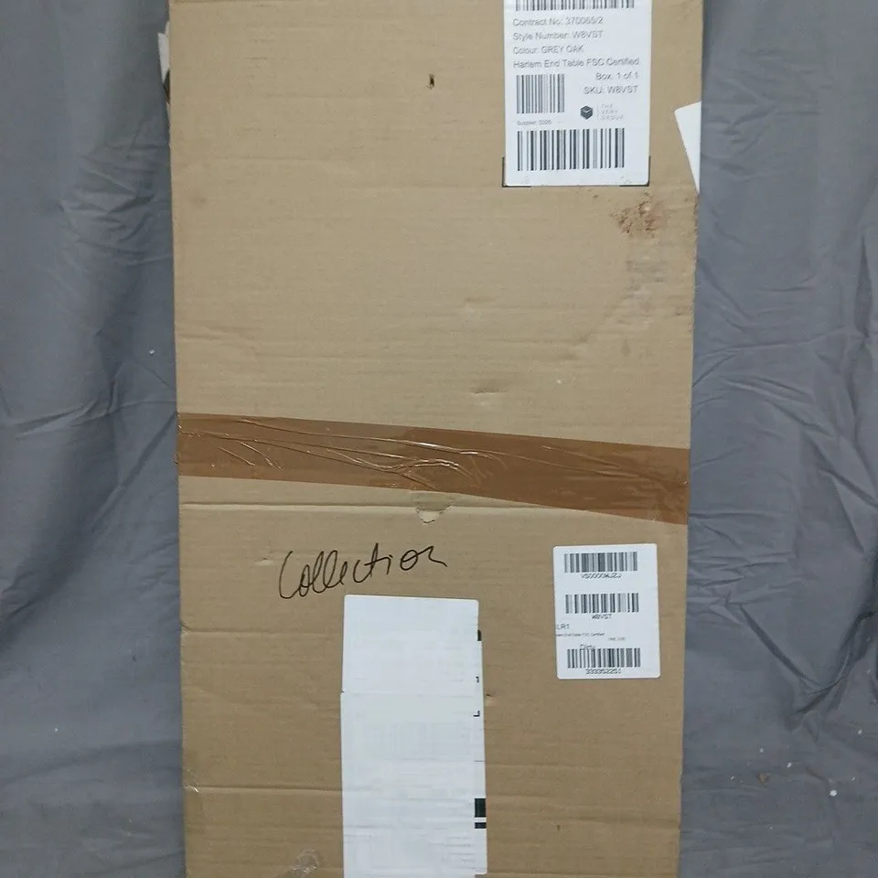 HARLEM END TABLE - GREY OAK - COLLECTION ONLY