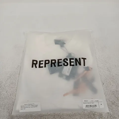 BAGGED REPRESENT STORMS IN HEAVEN T-SHIRT – WHITE JERSEY, MEDIUM (UK M)