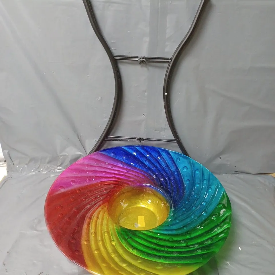 BOXED SMART GARDEN RAINBOW BIRDBATH WATER FEATURE