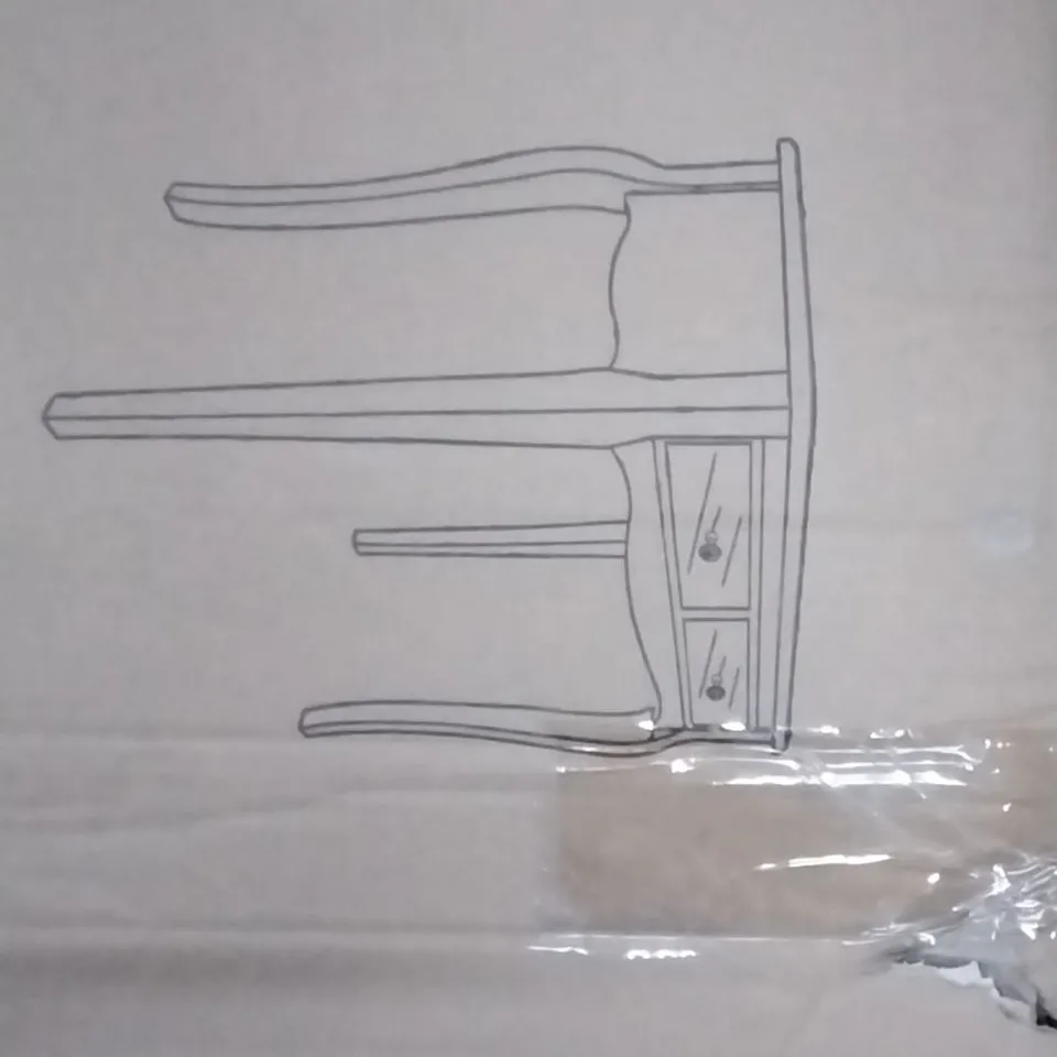 BOXED 2 DRAWER DRESSER IN WHITE