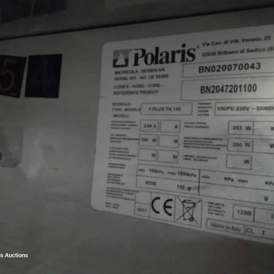 POLARIS COMMERCIAL DOUBLE DOOR TALL FRIDGE Model F.PLUS TN 140
