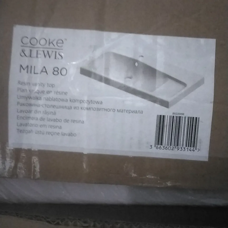 (FAULTY) BOXED COOK & LEWIS MILA 80CM RESIN VANITY TOP