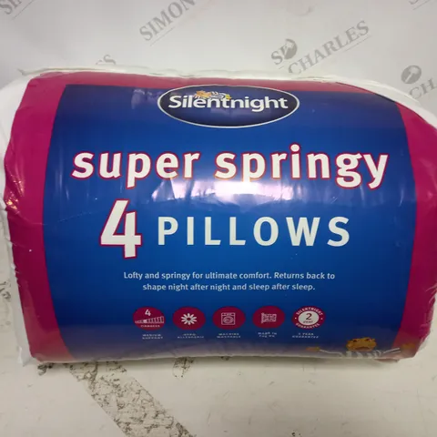 SILENTNIGHT SUPER SPINGY 4 PILLOW PACK