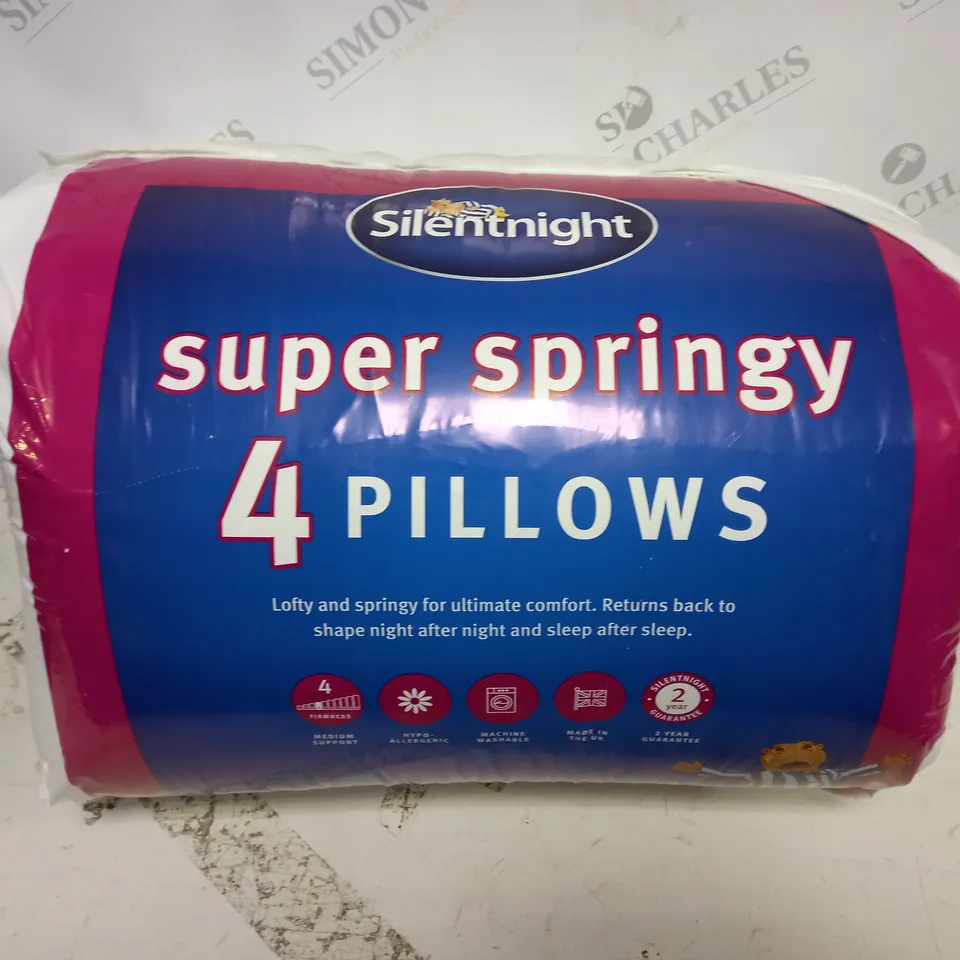 SILENTNIGHT SUPER SPINGY 4 PILLOW PACK