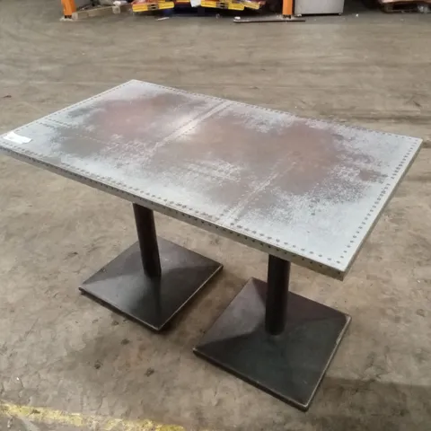 RESTAURANT INDUSTRIAL LOOK RECTANGULAR DINING TABLE