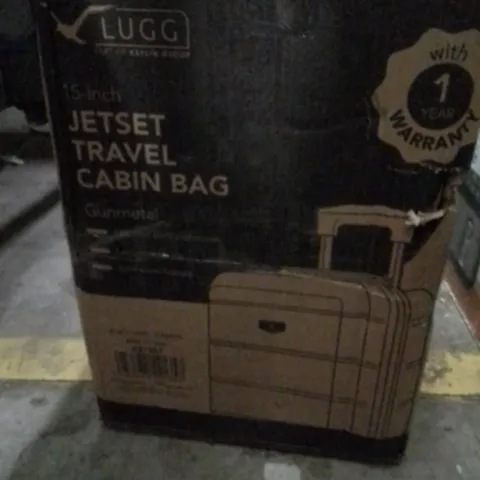 BOXED KEPLIN LUGG 15INCH JETSET TRAVEL CABIN BAG GUNMETAL COLOUR 