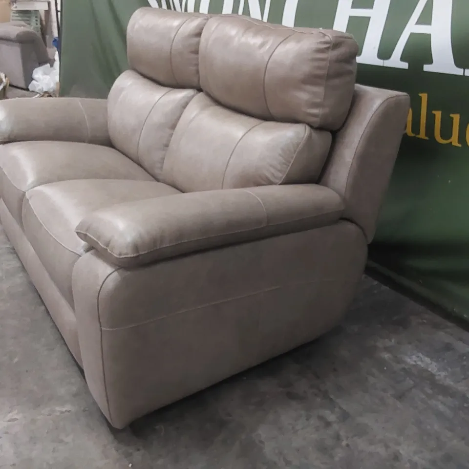 QUALITY DESIGNER ITALIAN MADE LEATHER PATRIZIO 2 SEATER SOFA IN LEATHER ROPE COLOUR