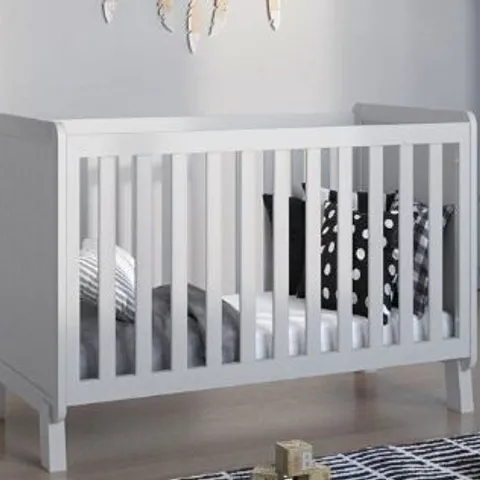 BOXED CROFT COT WITH MATTRESS 120×60CM - WHITE