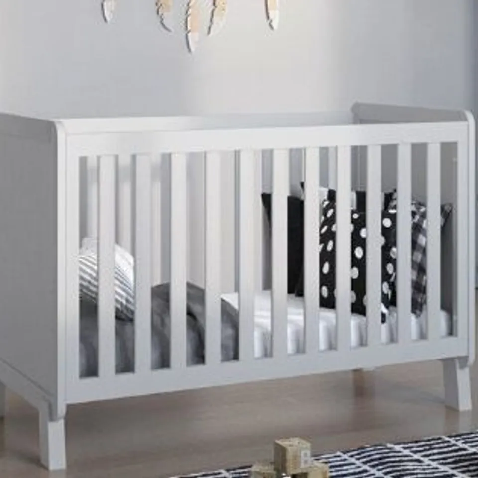 BOXED CROFT COT WITH MATTRESS 120×60CM - WHITE