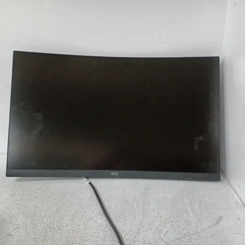 BOXED AOC COMPUTER MONITOR 27" – BLACK, HDMI LABEL ON REAR (DV/LED SCREEN) - POWERS ON - INTERMITTENT SCREEN