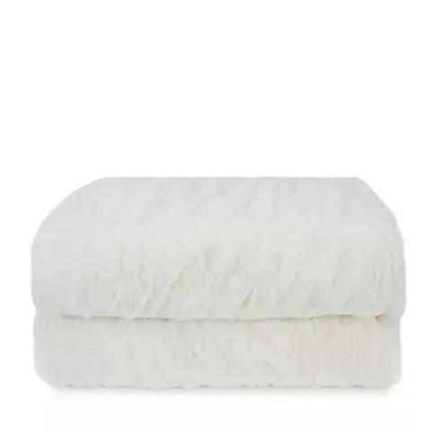 COZEE HOME LUXURY RUCHED FAUX FUR AND VELVET SOFT HEATED THROW UNBOXED