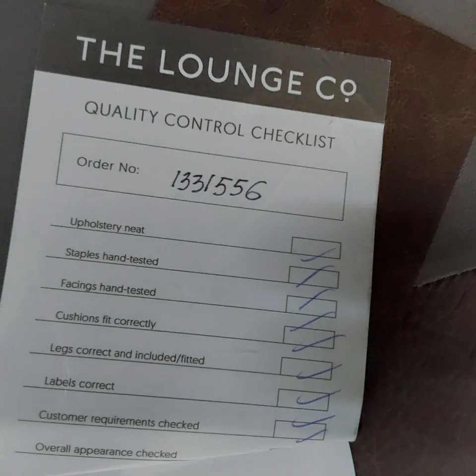 QUALITY BRITISH DESIGNER LOUNGE Co. BRIONY THREE SEATER SOFA BROWN LEATHER 