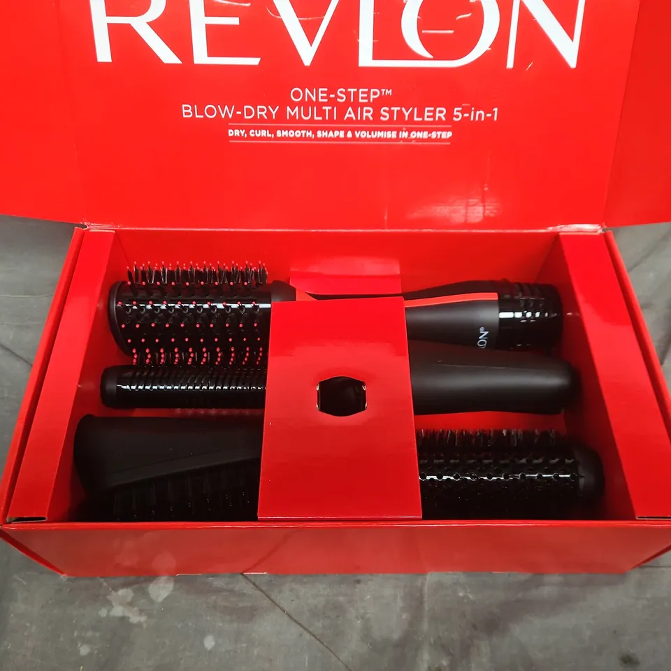 Revlon One-Step Blow-Dry Multi Hair Styler 5-in-1 – Red, Boxed