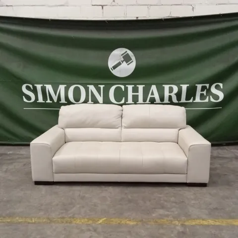 QUALITY DESIGNER ITALIAN MADE MARCOS 3 SEATER LEATHER SOFA