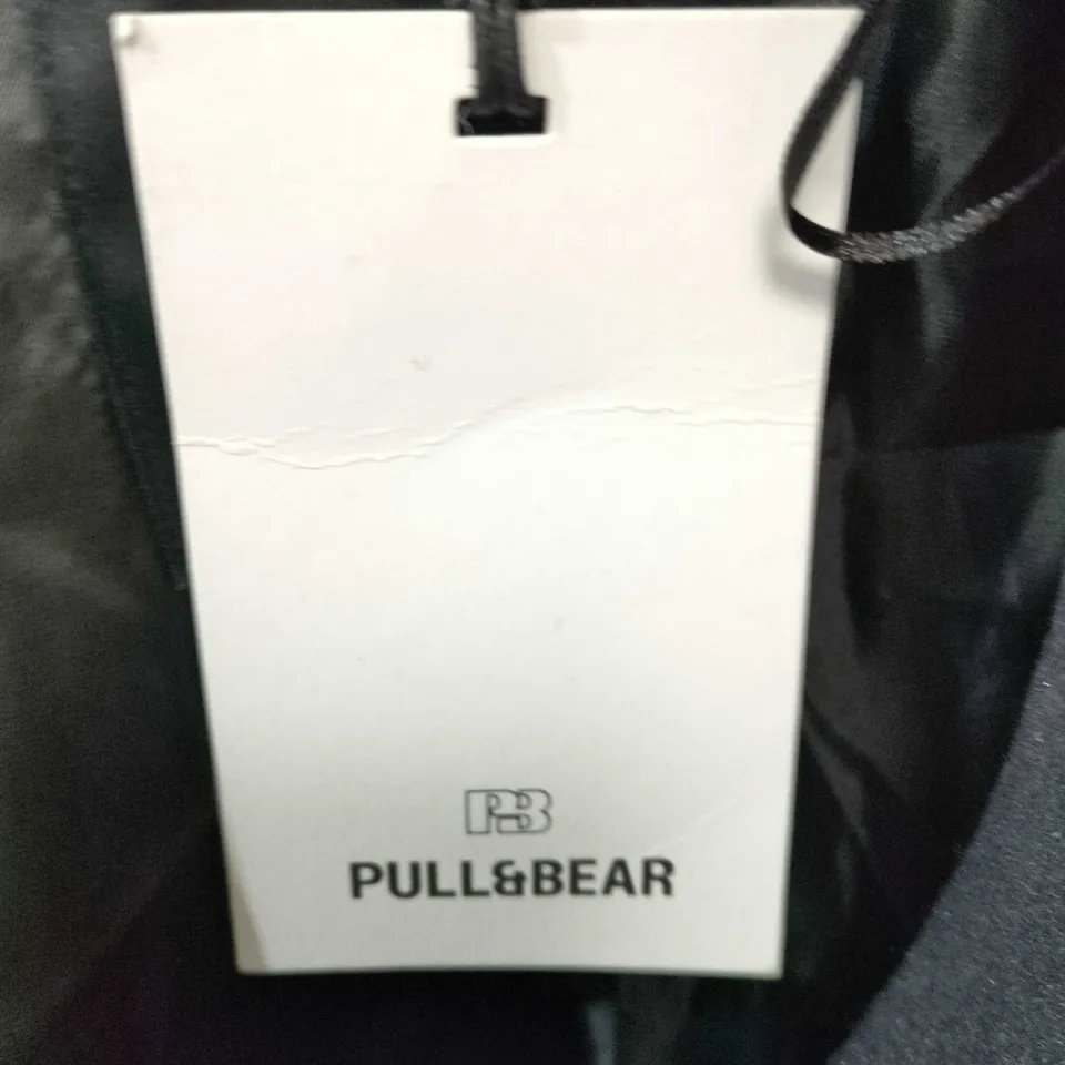 PULL&BEAR BLACK CROPPED DOUBLE-BREASTED COAT – XS (EU XS)
